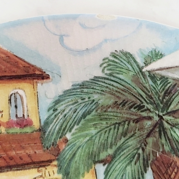 BRUNELLI Set of 2 Italian Market Scene 8 1/4" Plates Made in Italy - Picture 8 of 10
